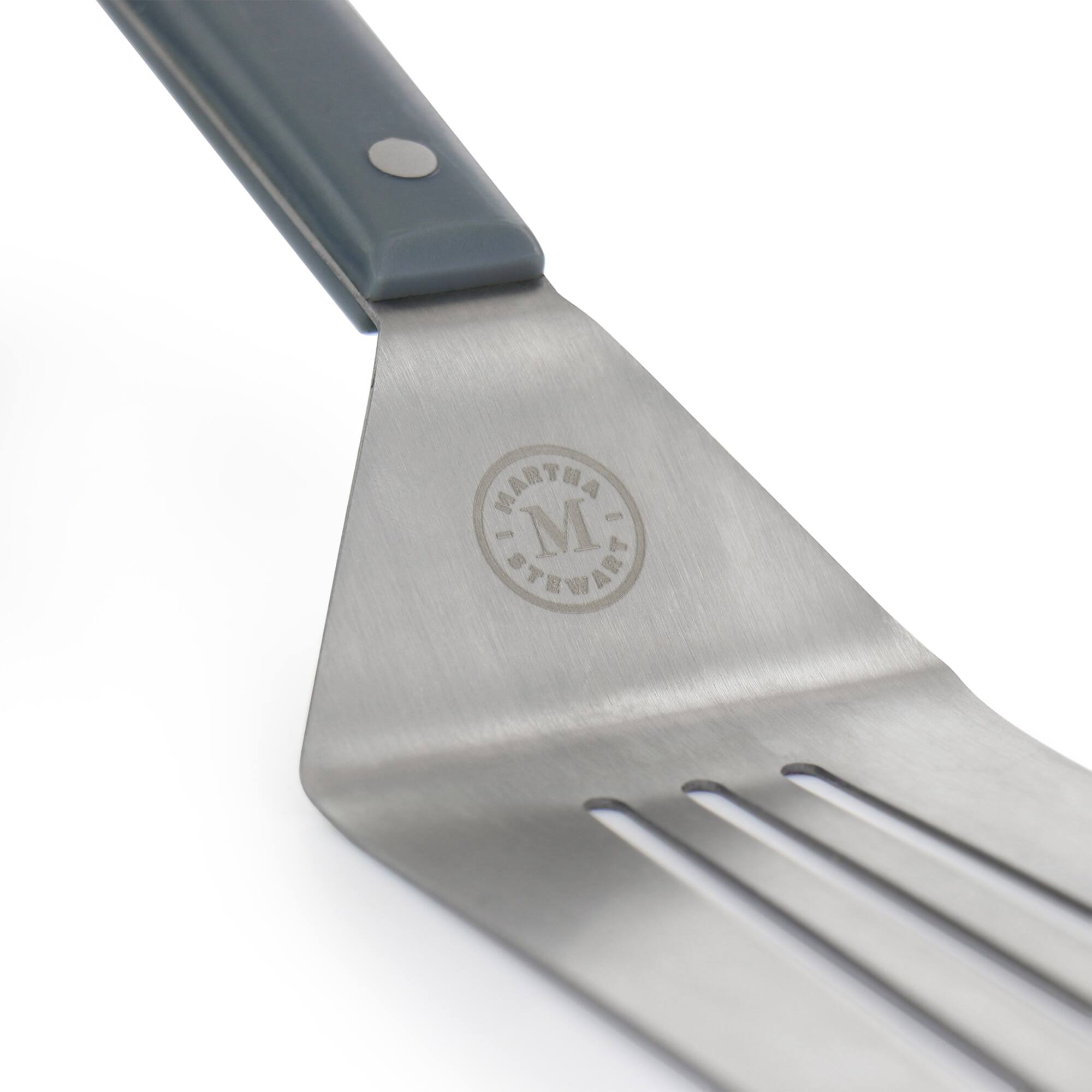 Martha Stewart Gray High-Carbon Stainless Steel Slotted Turner